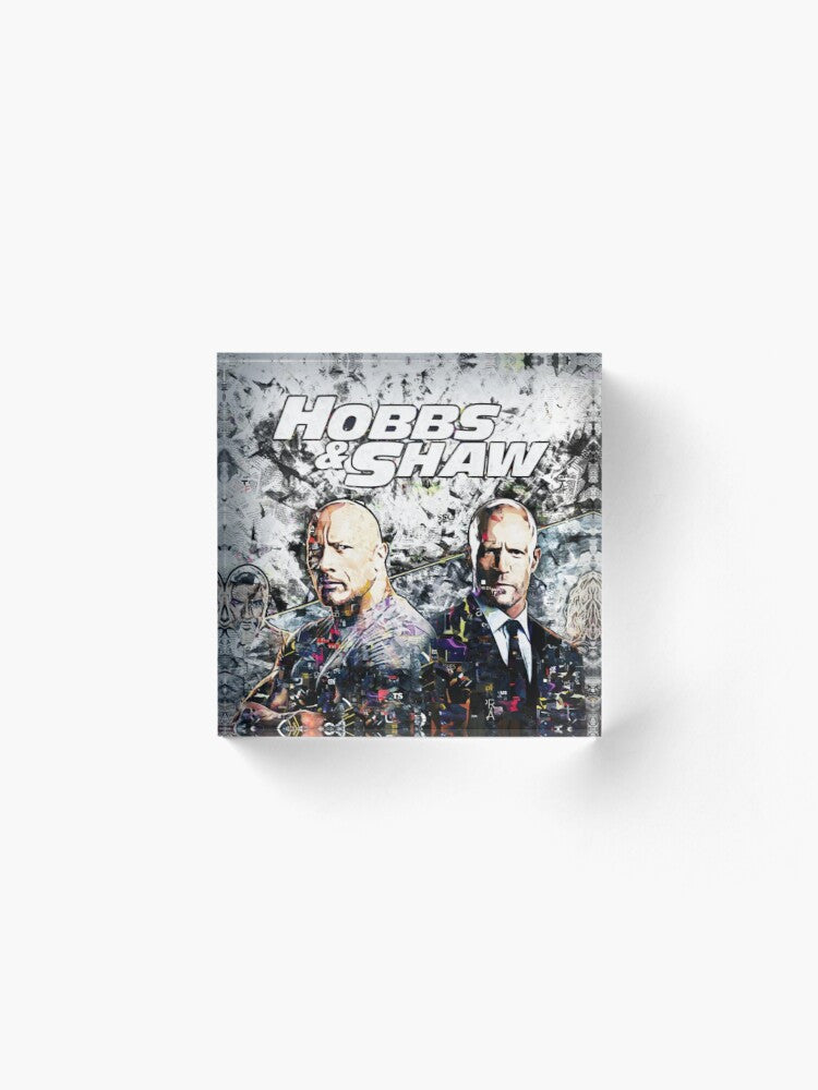 hobbs n shaw abstract art Acrylic Block