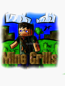Mincraft Bear Grills Sticker