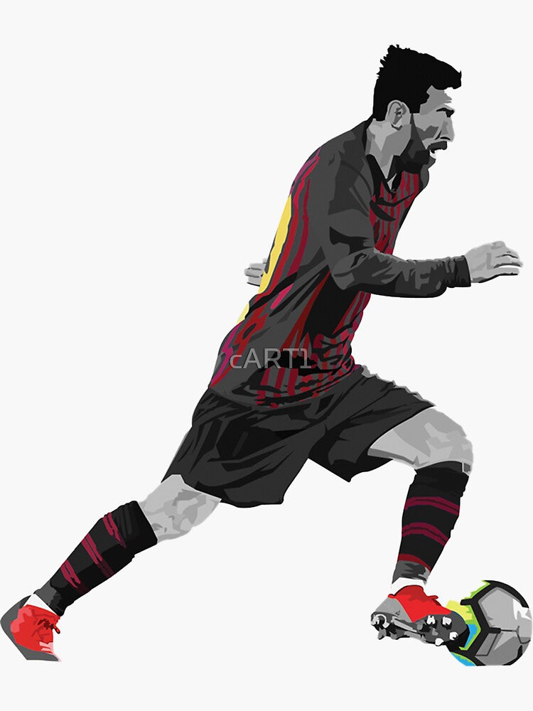 Messi dribbling Sticker
