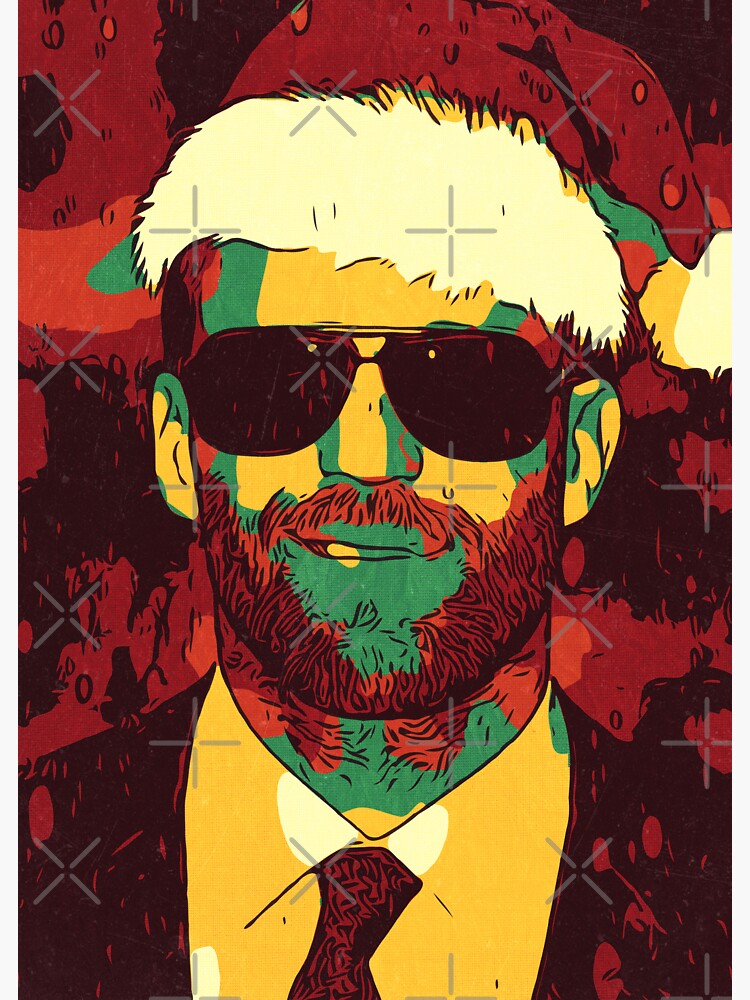 Jason Statham Santa Sticker