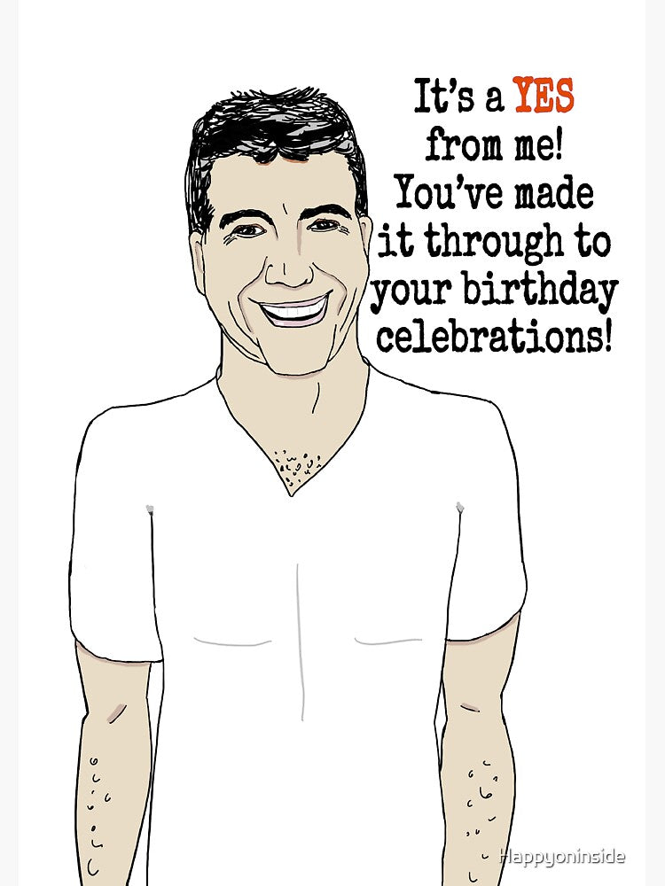 Simon Cowell wishes you a happy birthday Sticker