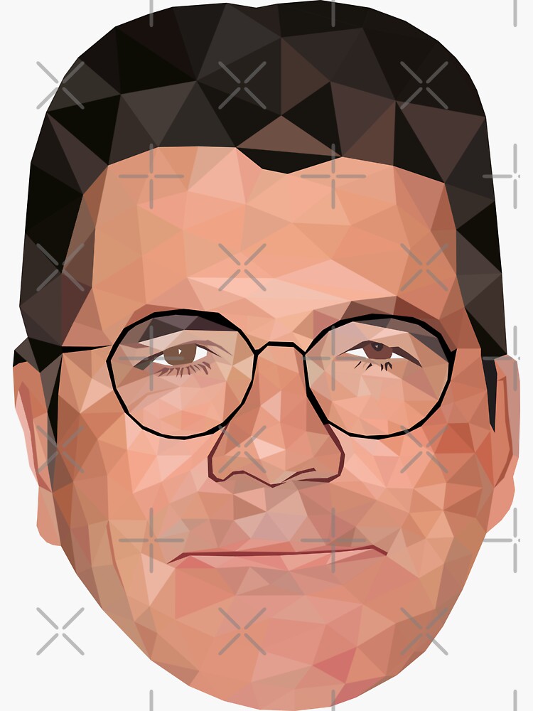 Simon Cowell low poly art Sticker