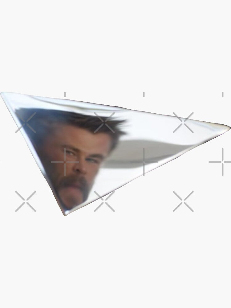 chris hemsworth annoyed mirror Sticker