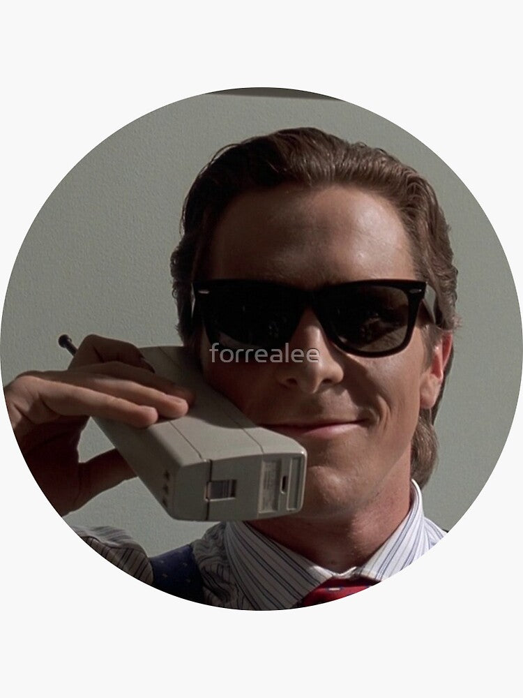 Christian Bale - Patrick Bateman - American Psycho - Circle Sticker