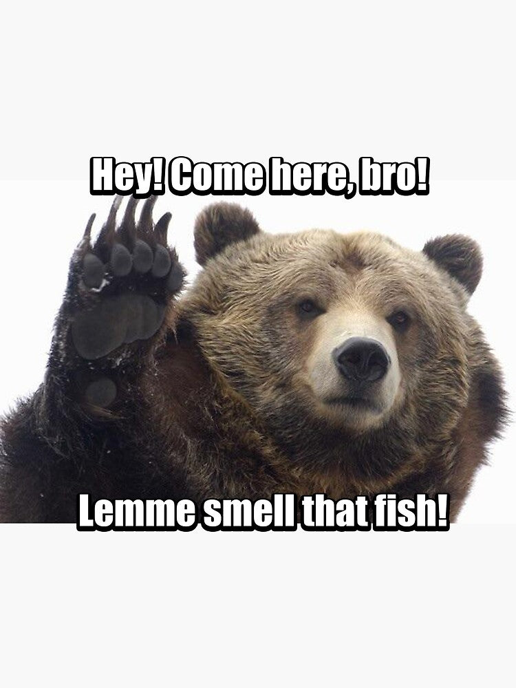 Just Let Him Smell The Fish! Sticker