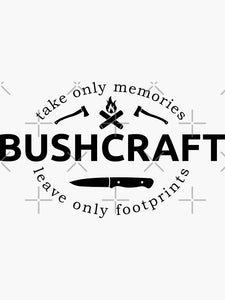 Leave Only Footprints - Take Only Memories Bushcraft Saying Sticker