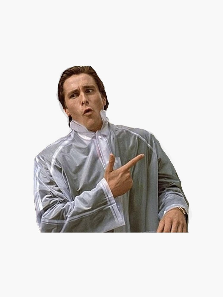 American psycho Patrick Bateman Sticker