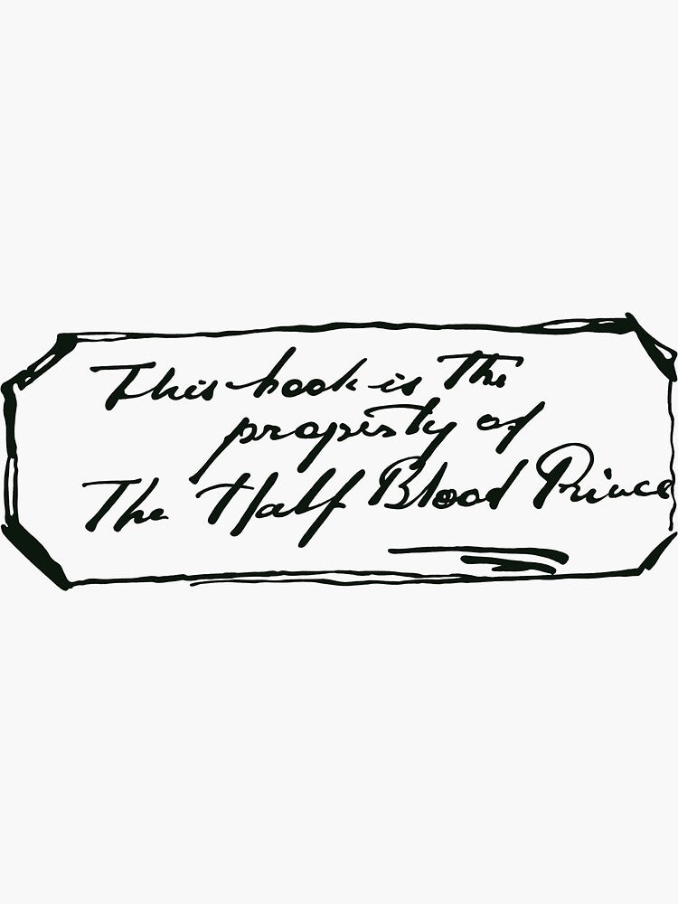 Snape Half Blood Prince Design Sticker