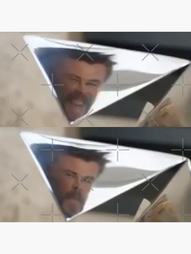 chris hemsworth thor in mirror Sticker