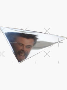 chris hemsworth happy mirror Sticker