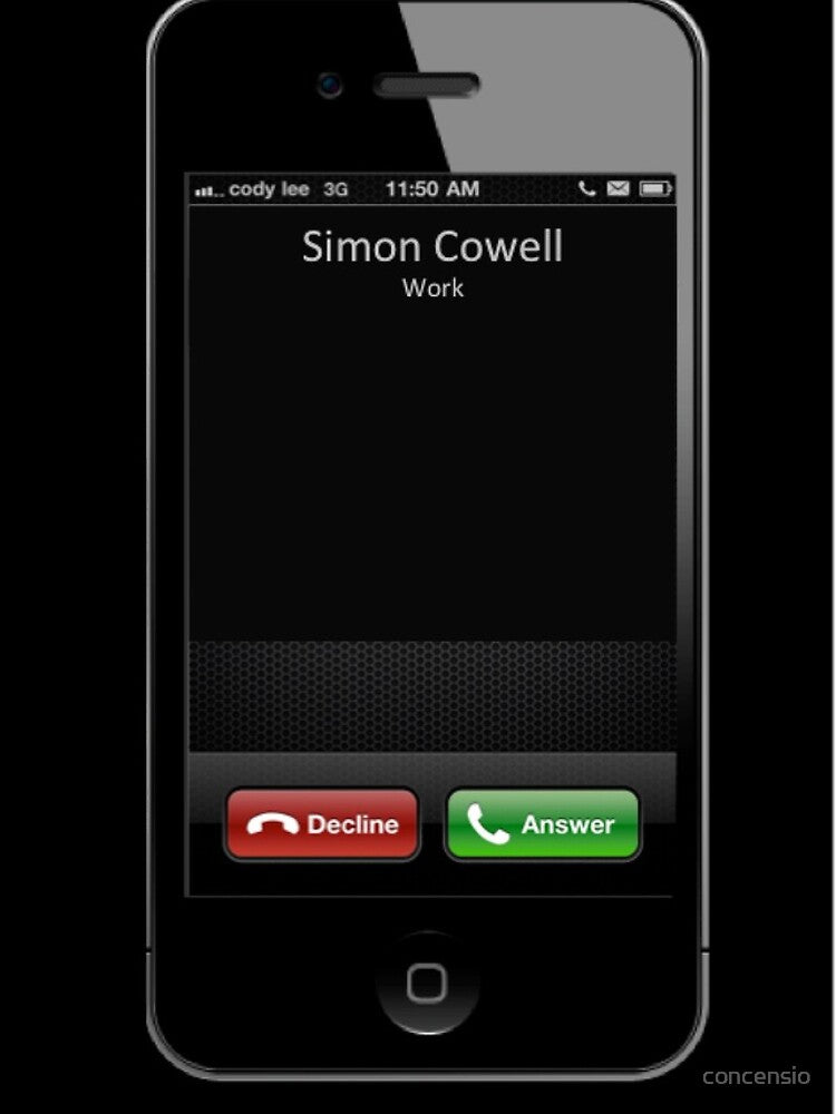 Famous Names Inbound Caller - Simon Cowell iPhone Soft Case