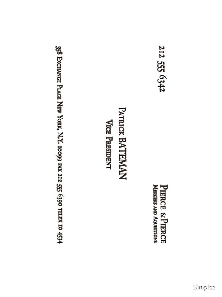 Patrick Bateman's Card iPhone Soft Case