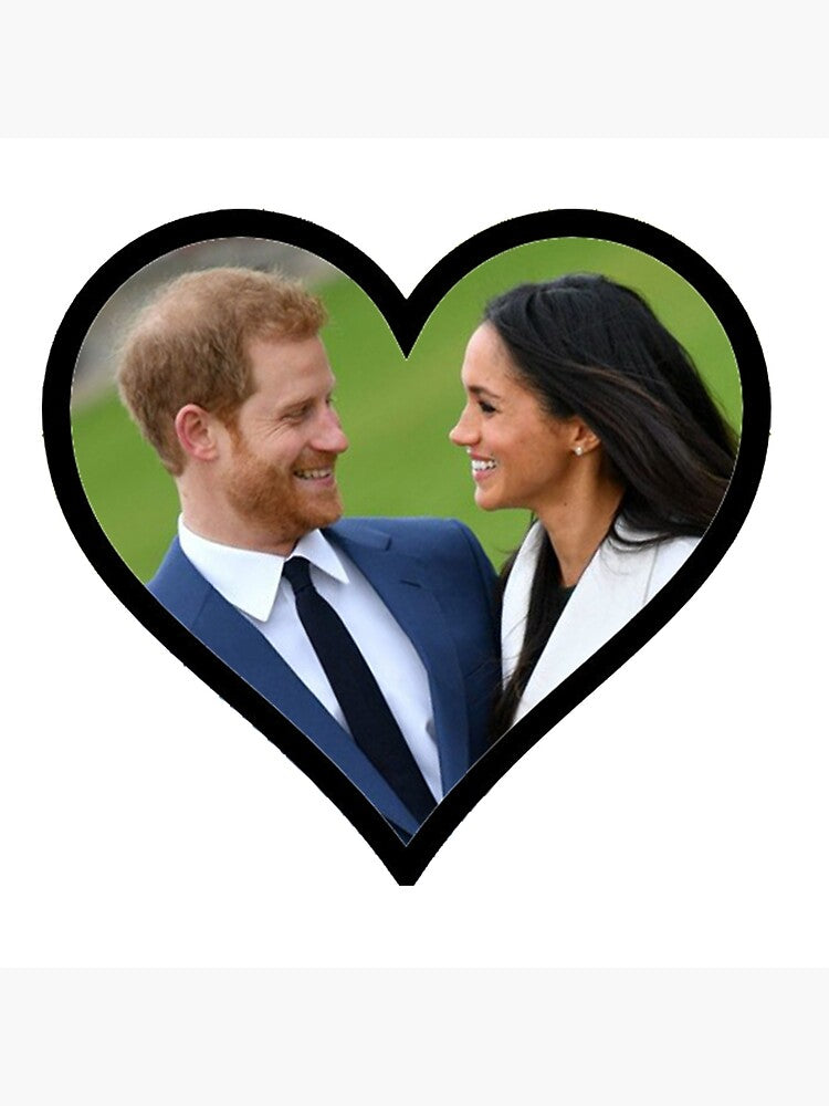 Prince Harry and Megan Markle Throw Pillow