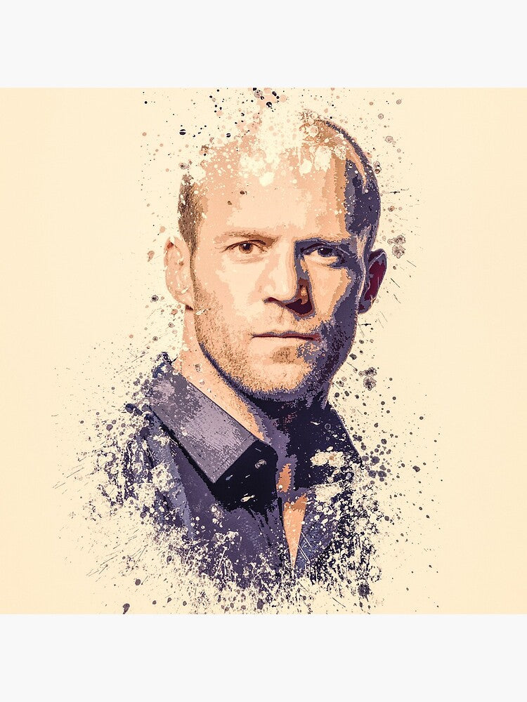 Jason Statham splatter painting Acrylic Block