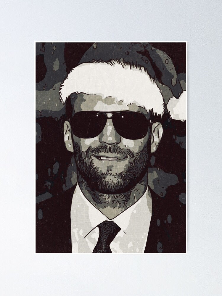Jason Statham Santa Poster