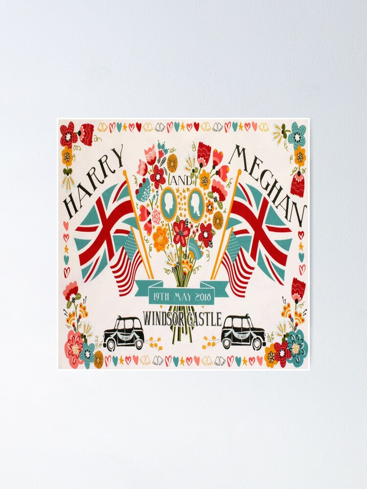 Prince Harry And Meghan Markle Design Poster