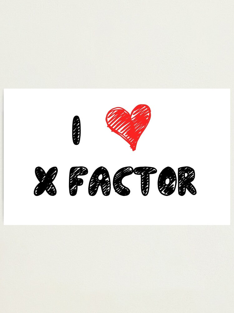I Love X Factor Photographic Print