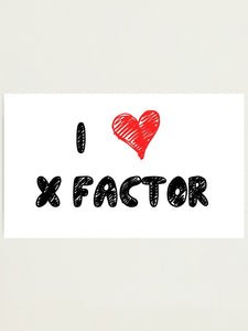 I Love X Factor Photographic Print