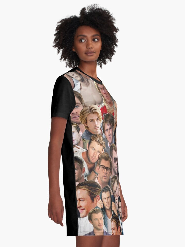 chris hemsworth collage Graphic T-Shirt Dress