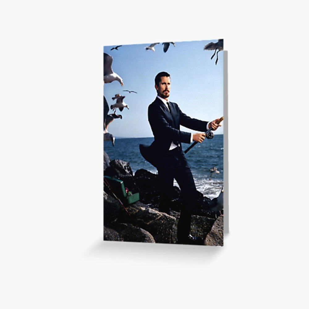 Christian Bale Greeting Card