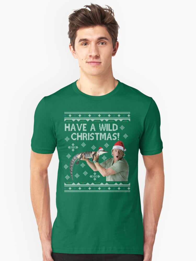 Steve Irwin Have A Wild Christmas Slim Fit T-Shirt