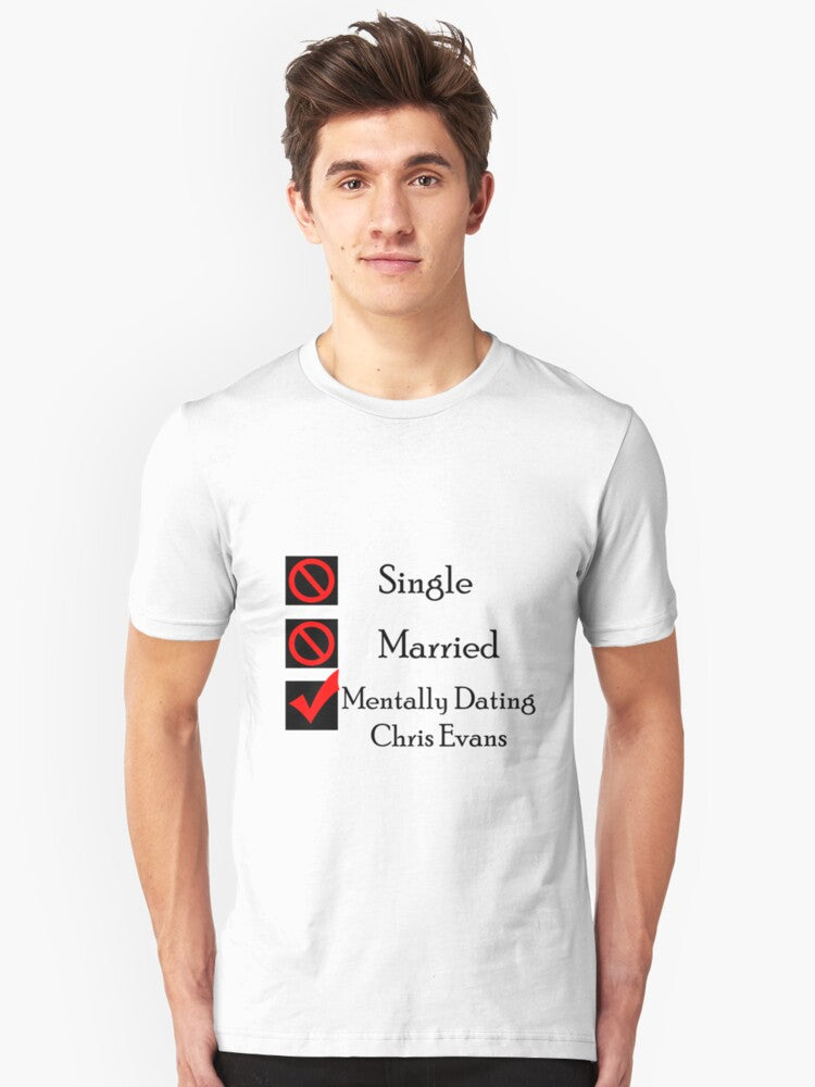 Mentally Dating Chris Evans Slim Fit T-Shirt