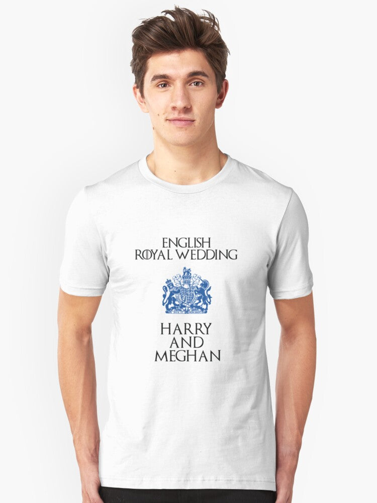 Prince Harry Meghan Markle Shirts - Prince Harry Wedding Shirt - Prince Harry Meghan Markle Shirts - British Royal Wedding t shirt Slim Fit T-Shirt