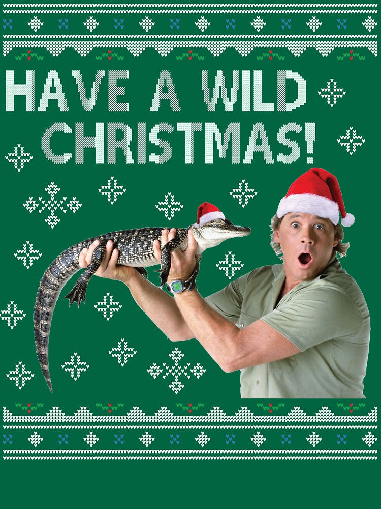 Steve Irwin Have A Wild Christmas Slim Fit T-Shirt