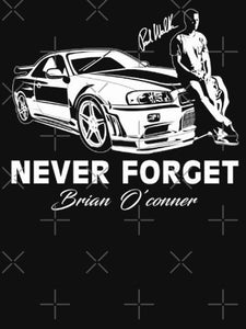 Fast 8 - Never Forget Paul Walker Slim Fit T-Shirt