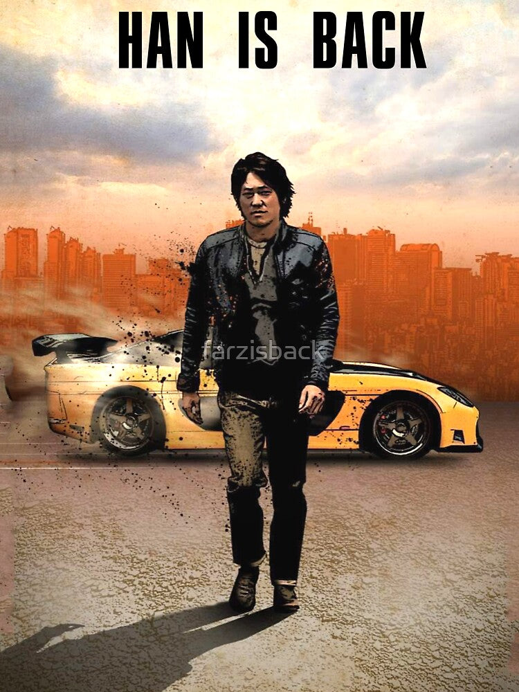 Fast and Furious 9 Han is Back FF9 Tshirt and More Slim Fit T-Shirt