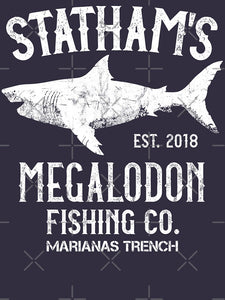 The Meg - Jason Statham - Megalodon Shark Fishing Slim Fit T-Shirt