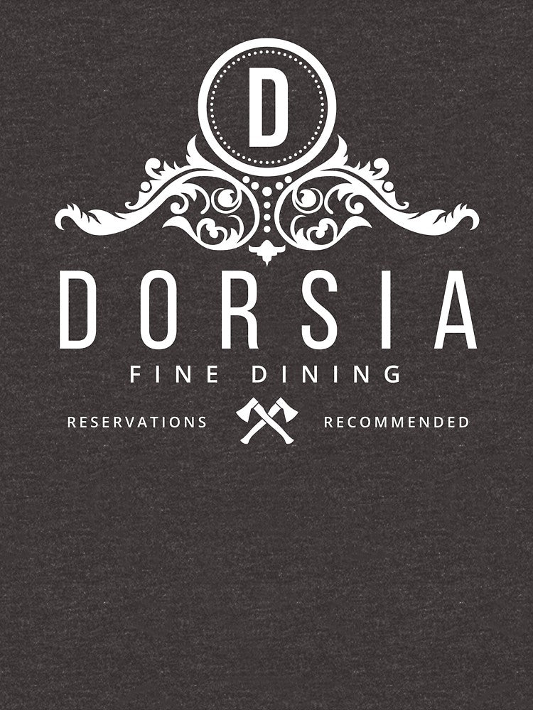 Dorsia Fine Dining Restaurant logo inspired by American Psycho Slim Fit T-Shirt
