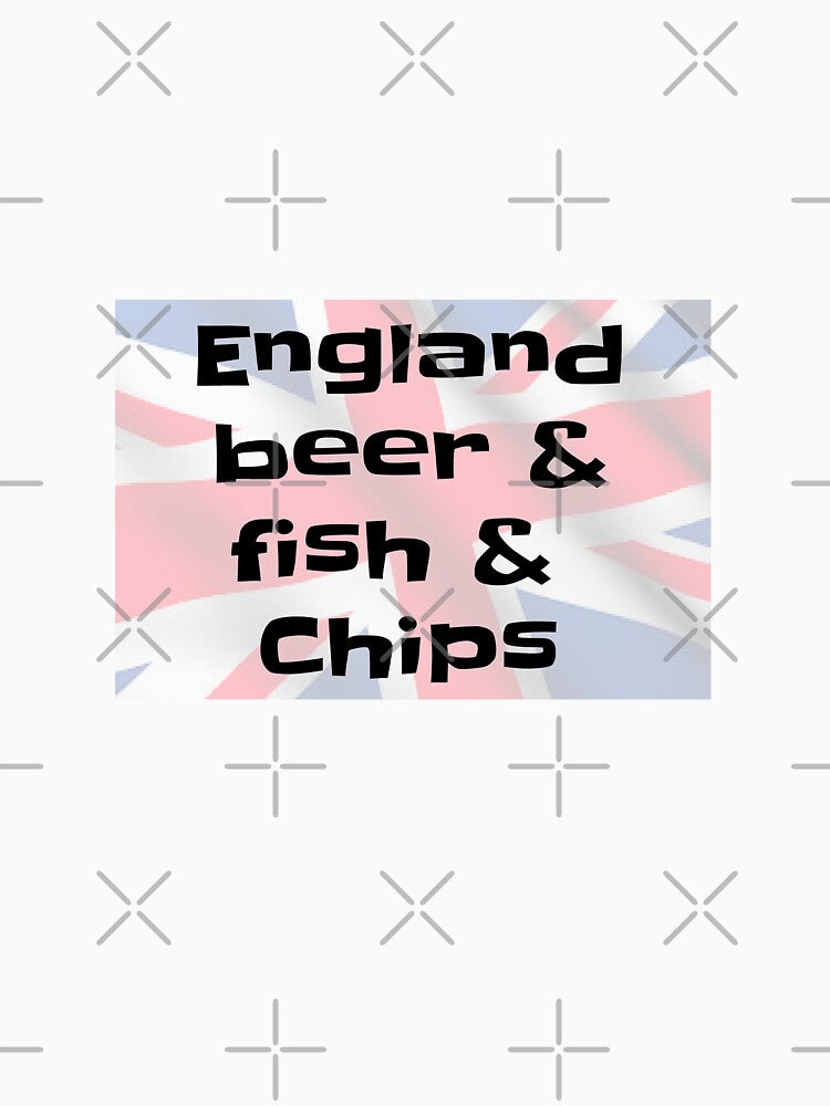 England Beer & Fish & Chips - British Royal Wedding - Harry And Meghan - London Wedding - English Royal Wedding Slim Fit T-Shirt