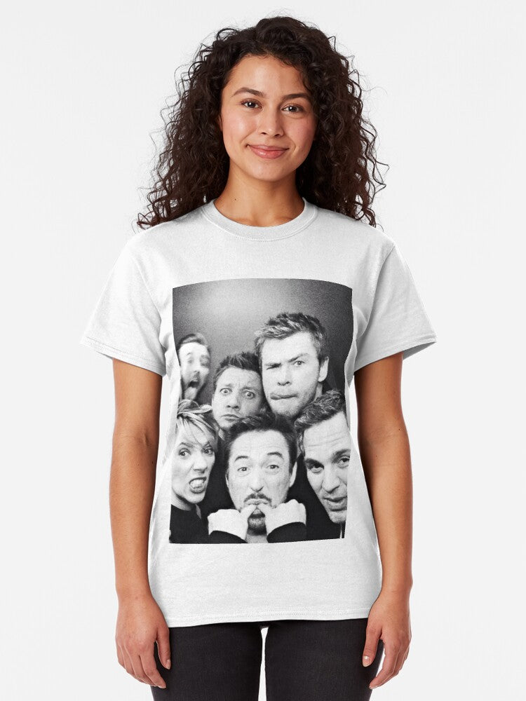 Robert Downey Jr and Chris Evans and Scarlet Johansson and Chris Hemsworth  Classic T-Shirt