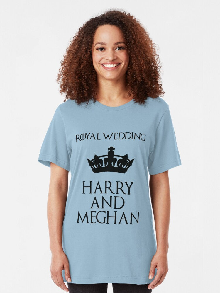 The royal wedding Shirt - Prince Harry Meghan Markle shirts - Prince Harry And Meghan Markle Wedding Souvenirs Slim Fit T-Shirt
