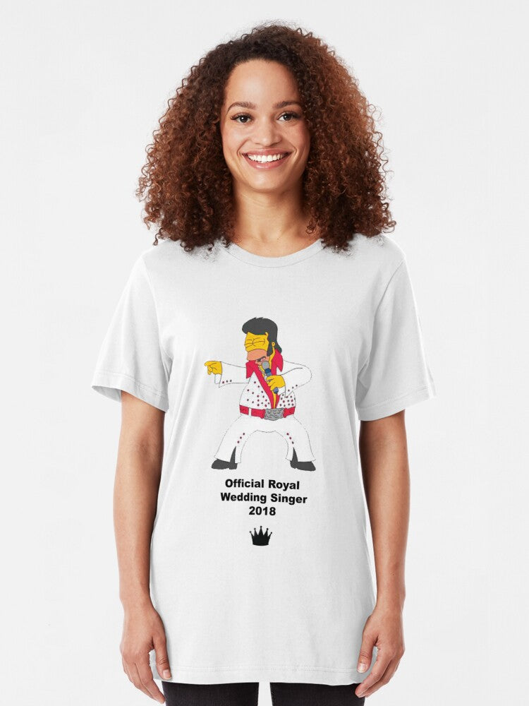 Bart Royal Wedding - Fun Royal Wedding Shirt - Funny Royal Wedding Shirt - Funny British Wedding - Funny Harrys Wedding Slim Fit T-Shirt