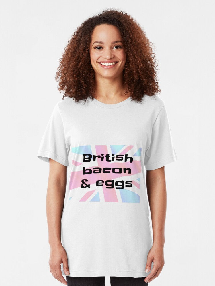 Royal Wedding - Funny Royal Wedding - British Bacon And Eggs - Best British - British Shirt - British T Shirt Slim Fit T-Shirt