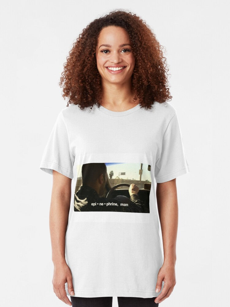 epi - ne - phrine, man Slim Fit T-Shirt