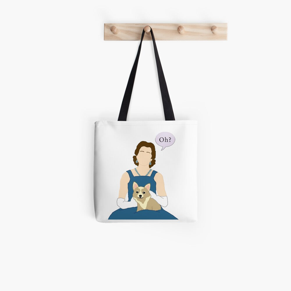 Queen and her corgis The Crown  All Over Print Tote Bag